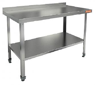 Стол производственный HiCold НСО-12/6БП ЭЦ пристенн. с полкой (оцин.угол.) фото 1