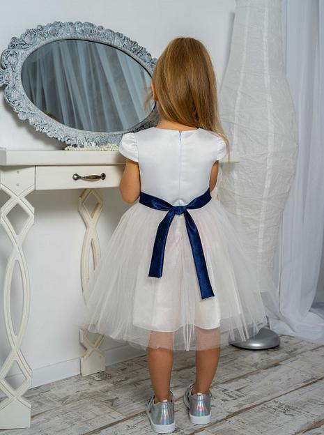 Платье для девочки Энди нарядное, молочное, 22-208_1, опт фото 4