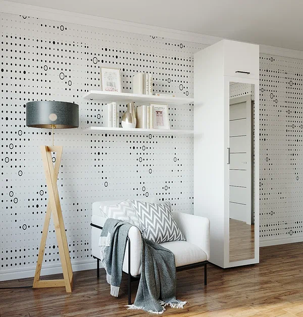 Шкаф распашной Sanvut 450х500х2325 мм с зеркалом ОПТ фото 1