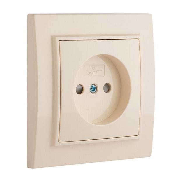 EKF ERR10-022-200 Розетка 1-мест. СП б/з 10 А с защ. штор. бежевый Минск EKF фото 2