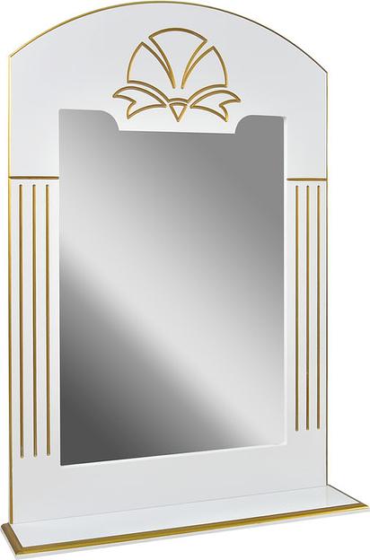 Зеркало-полка Аттика 85 DORATIZ 2711.126, белое, патина золото фото 2