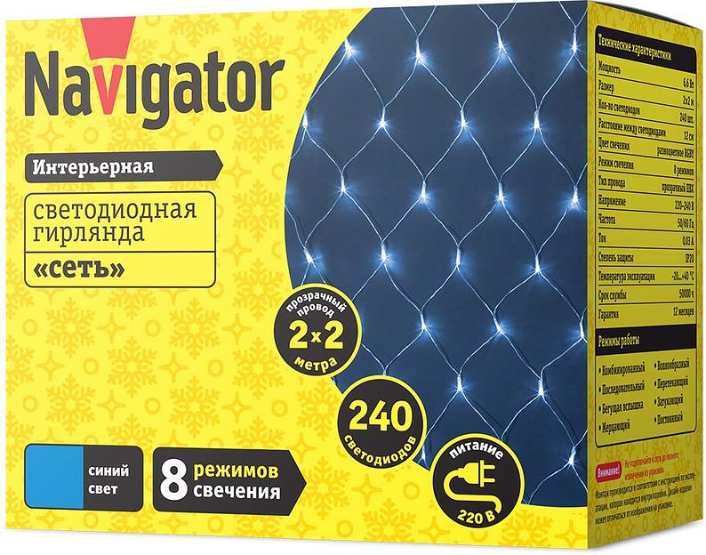 Гирлянда Navigator 61852 сеть 240лам. дл.2м в.2м фото 2