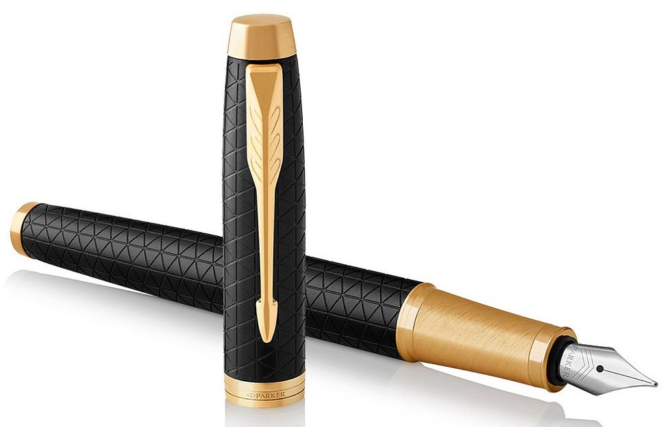 Ручка перьев. Parker IM Premium F323 (CW1931646) Black GT F сталь нержавеющая подар.кор. фото 3