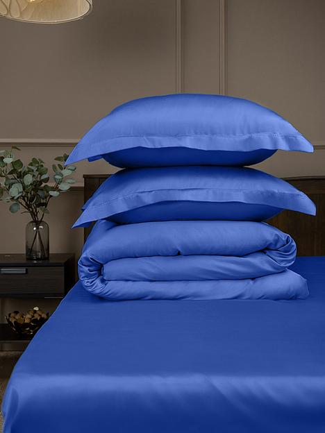 Комплект постельного белья из сатина люкс «Голубое», Опт фото 3