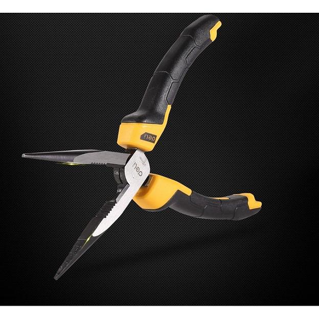 Удлиненные плоскогубцы Deli DL2108Z 200мм, сталь CrV, прорезиненная двухкомпонентная ручка фото 8