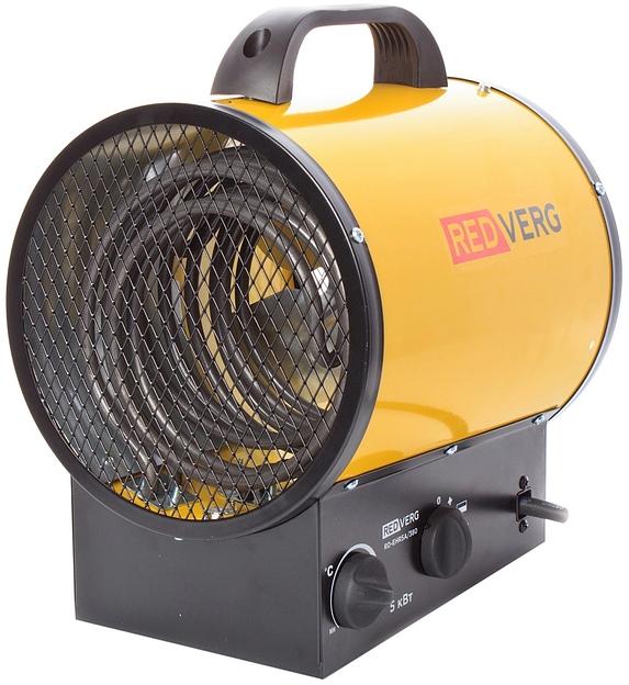 Тепловая пушка электрическая RedVerg RD-EHR5A/380 5000Вт желтый/черный фото 1