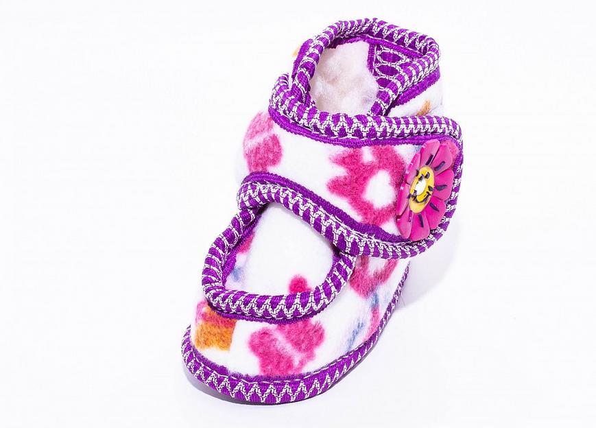 Пинетки на подошве с мехом Сандра р-р.100-140 фото 1