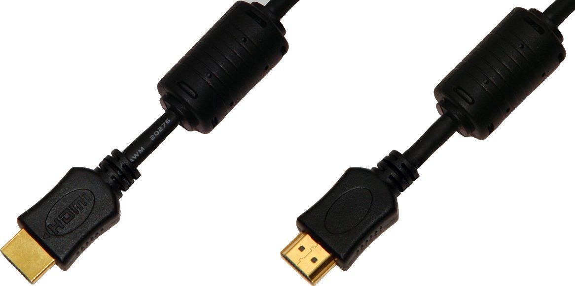 Кабель соединительный аудио-видео Premier 5-813 HDMI (m)/HDMI (m) 1.5м. феррит.кольца черный (5-813 1.5) фото 1