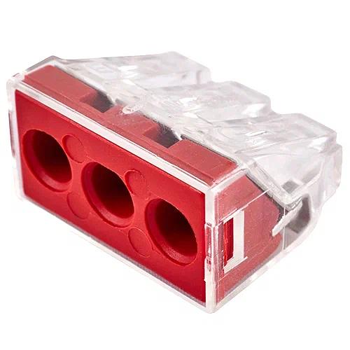 Клемма соединительная 3-контактная Elеctrodeel ED 773-173-b6, сечение 2,5-6,0 мм2, 41А/400В (упаковка 6 штук) фото 1