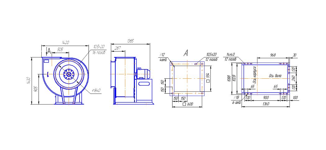 Вентилятор радиальный ВР 280-46 исполнение 1, 8 фото 2