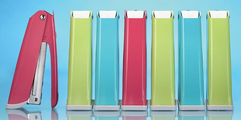 Степлер Kw-Trio 055A3 Half-strip Twist 24/6 26/6 (20листов) встроенный антистеплер ассорти 50скоб металл фото 2