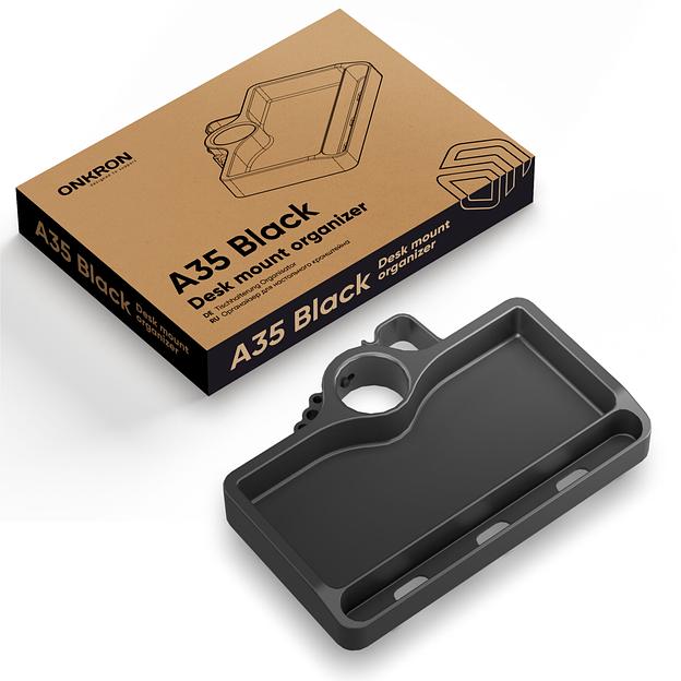 ONKRON A35 органайзер для настольного кронштейна, чёрный фото 7