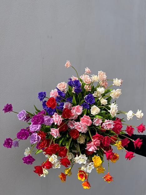 Искусственные цветы ПластЦвет «Мини-розы» 36 см ОПТ фото 1