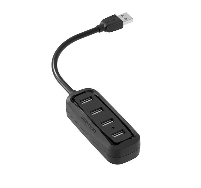 Концентратор Vention USB 2.0 на 4 порта Черный - 1м. Vention VAS-J43-B100 фото 1