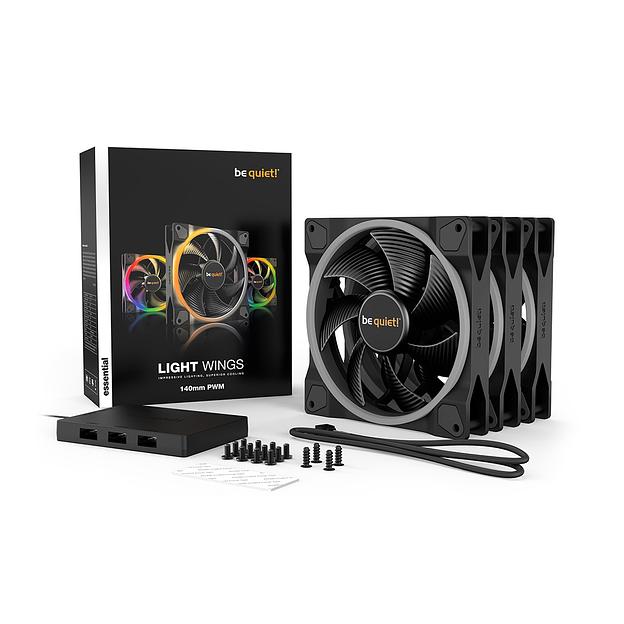 Вентилятор для компьютерного корпуса Bequiet! Light Wings BL078 Чёрный фото 3