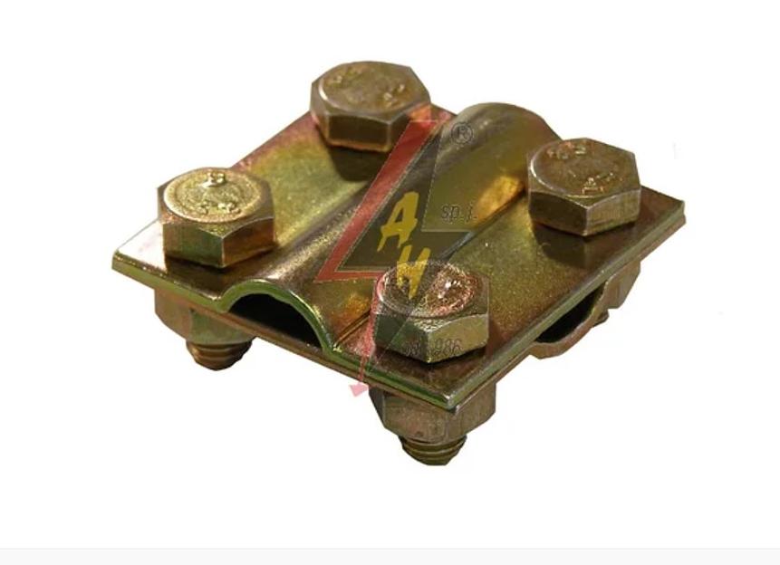 Крестообразное соединение (проволока-проволока) AH Hardt Sp.j. 4×M8×16, две пластины, B до 20 мм, проволока D 5-12 мм, серия Gold ОПТ фото 1