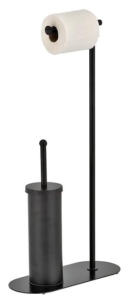 Стойка для туалетной бумаги и ерша «MySpace RACKB» чёрная ОПТ фото 6
