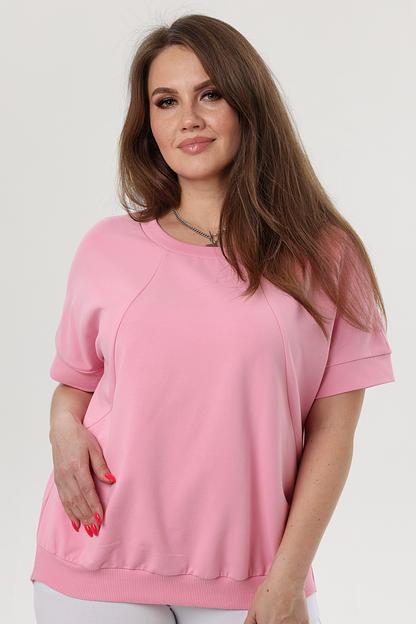 Туника футер 2-х нитка  4197/01/Розовый  фото 2