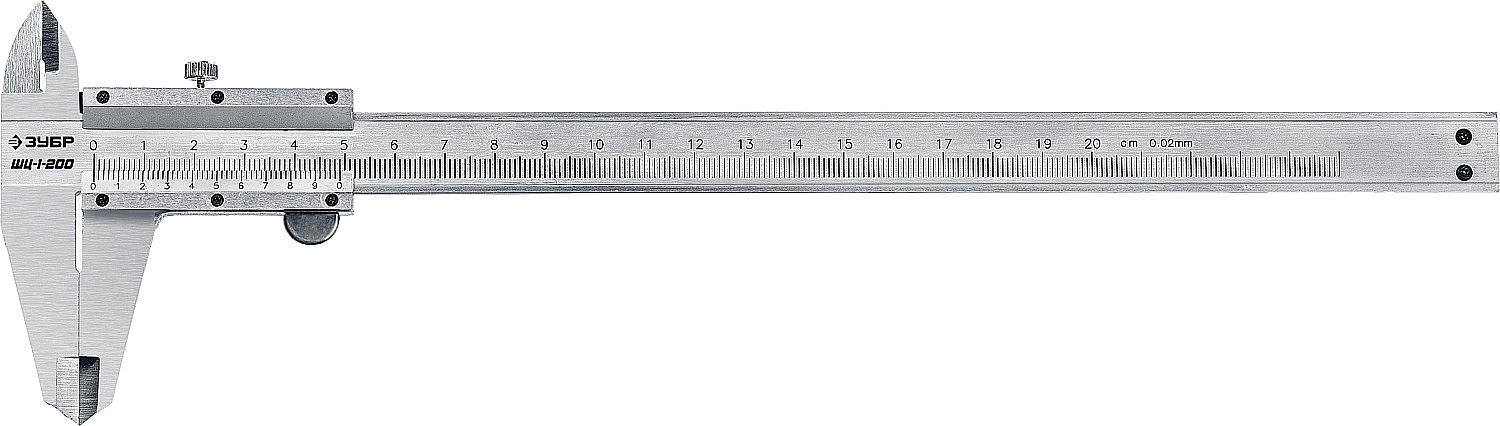 ЗУБР ШЦ-1-200, 200 мм, стальной штангенциркуль, Профессионал (34514-200) фото 1