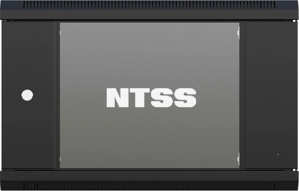 Шкаф коммутационный NTSS (NTSS-W12U6060GS-BL) настенный 12U 570x600мм пер.дв.стекл 60кг черный 27кг фото 1