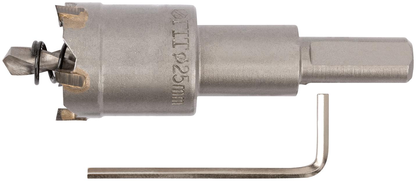 Коронка кольцевая с карбидными вставками Профи (для отверстий в нержавеющей стали) 25 мм фото 2