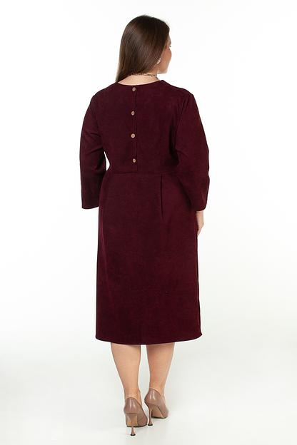 Платье вельвет  6044/02/Бордовый  фото 4