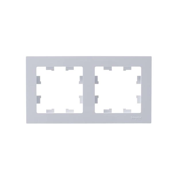 Systeme electric ATN000102 ATLASDESIGN 2-постовая РАМКА, универсальная, БЕЛЫЙ фото 4