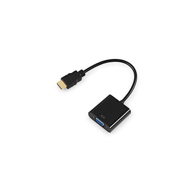 Переходник VGA KINGPRICE KP-HDMI(m)-VGA(f), HDMI (m) - VGA (f), 0.1м, черный фото 1