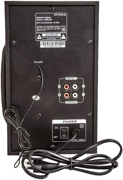 Акустическая система SUPRA SMB-290 (Bluetooth. Максимальная мощность: 550 Вт. Суммарная мощность (RMS) 60 Вт. FM тюнер. USB порт. SD порт. AUX вход. Пульт ДУ.) фото 5