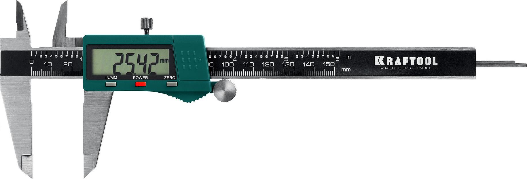 KRAFTOOL 150 мм, высокоточный, металлический электронный штангенциркуль (34460-150) фото 1