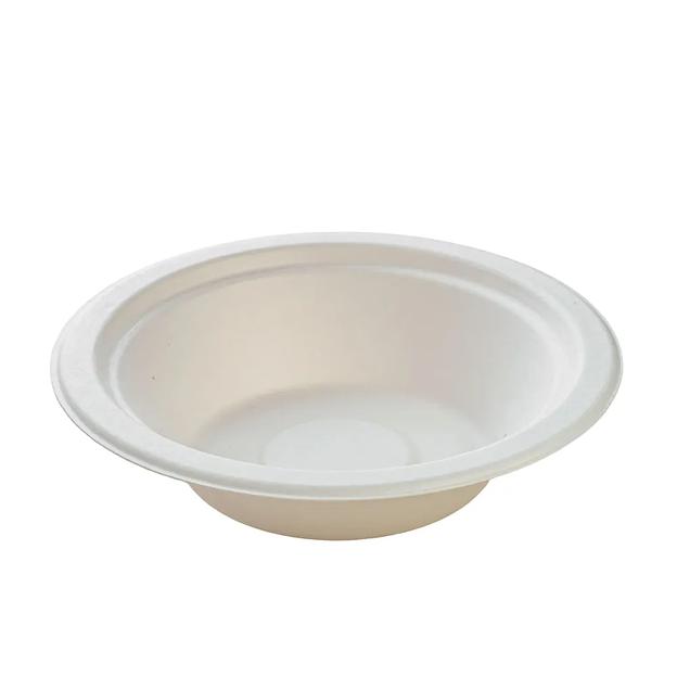 Тарелка глубокая одноразовая ЭкоПак из древесной целлюлозы (биоразлагаемая) 178 мм, 500 мл для холодных и горячих блюд, белый 25 шт фото 4