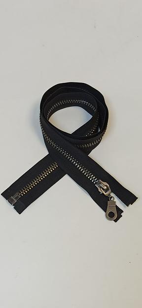 Молния металл №8 85см. 1зам.Темный никель зуб Черный фото 1