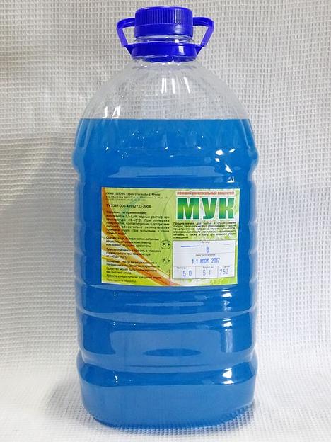 Средство для мытья посуды МУК «Зелёное яблоко» концентрат голубой арт.8 ОПТ фото 1