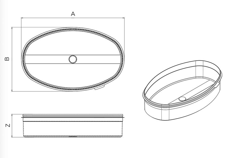Пластиковая (полимерная) Банка овальная лодка-эллипс Б 250х160-1200 фото 1