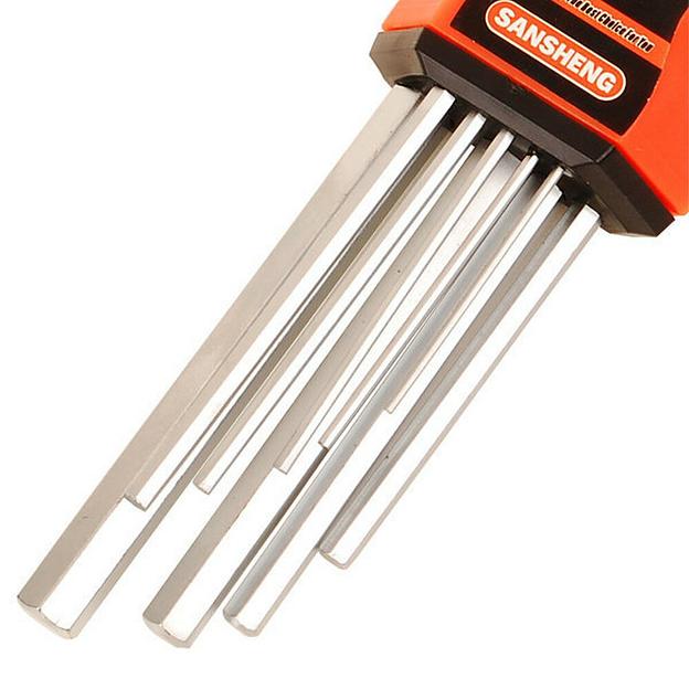 Набор Удлиненных Г-Образных Ключей TORX Sansheng T10-T50 С Отверстием 9шт Ss-9pc-Long-Torx фото 4