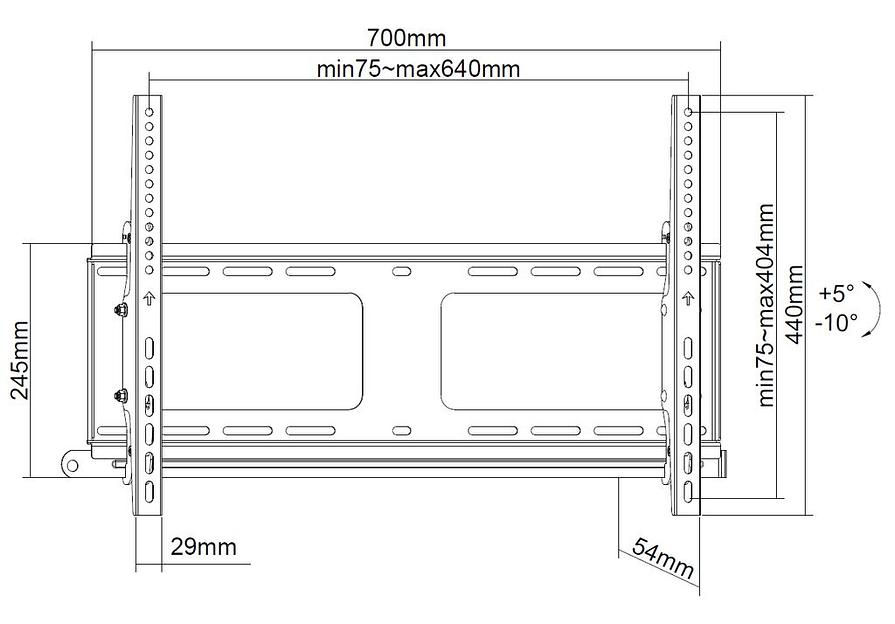Кронштейн настенный наклонный Exell EXi-H1264-AT фото 6