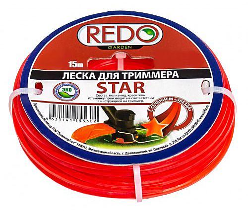 Леска для триммера REDO STAR звезда 2,4мм*15м фото 1