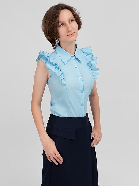 Блузка для девочки Соль&Перец арт.SP0322 голубой ОПТ фото 3