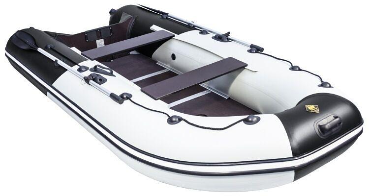 Лодка Ривьера 3400 СК Компакт, 3400*1600*460 мм., цвет: серый-черный фото 2