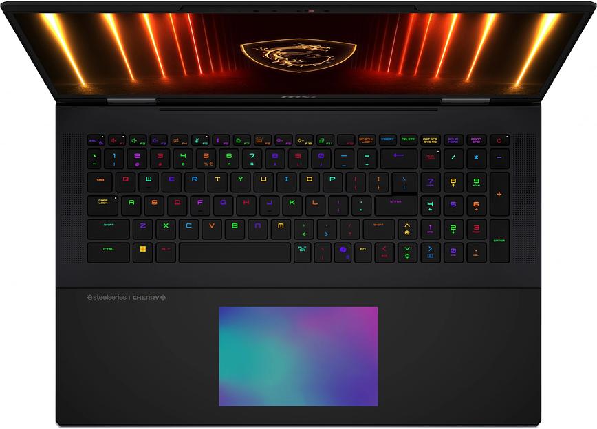 Ноутбук MSI Titan 18 HX AI A2XWJG-206RU Core Ultra 9 275HX 64Gb SSD4Tb NVIDIA GeForce RTX5090 24Gb 18" IPS UHD+ (3840x2400) Windows 11 black WiFi BT Cam (9S7-182421-206) фото 3