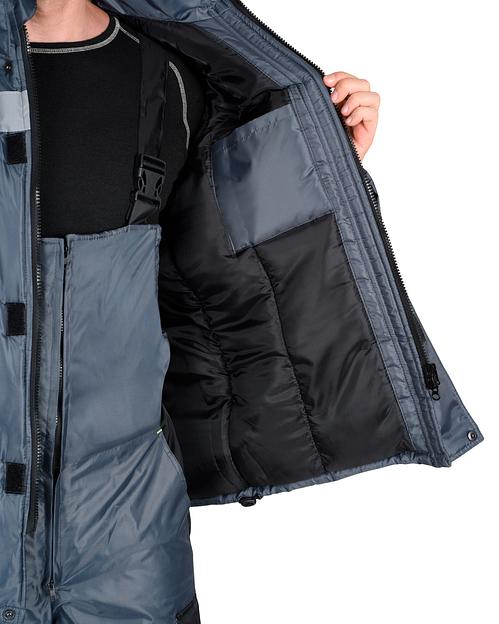 Костюм «Сириус-Ховард» зимний куртка и полукомбинезон, серый ОПТ фото 4