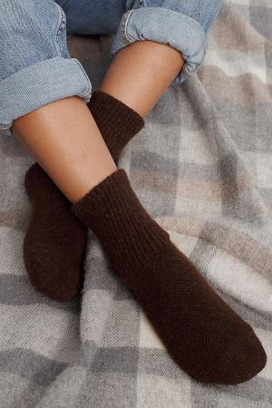 Носки детские из натуральной шерсти TOD Оймс цвет тёмно-коричневый фото 1
