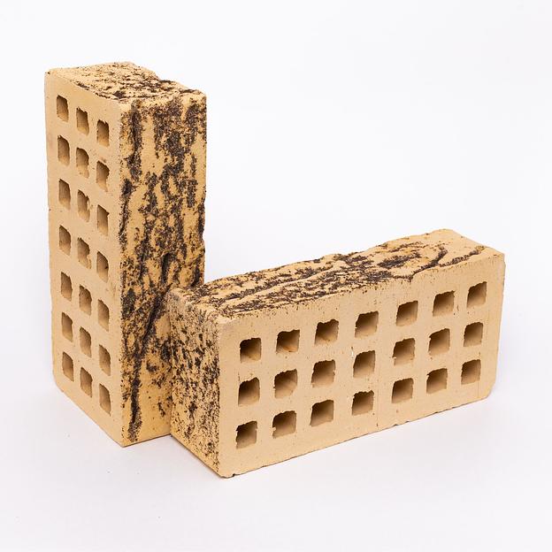 Кирпич лицевой, Слоновая кость, береста 1.0 НФ 250х120х65 мм, М150, опт фото 1