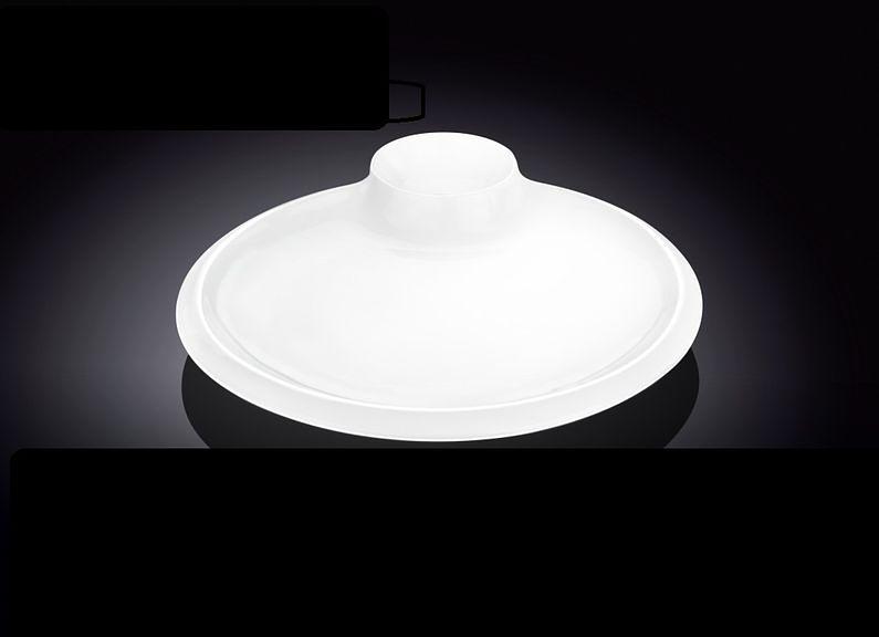 Блюдо для подачи круглое d=250 мм. с соусником, утолщенный край Wilmax /3/18/ фото 1