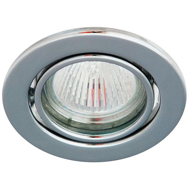 Светильник ИВО-50w 12в G5.3 поворотный хром фото 1