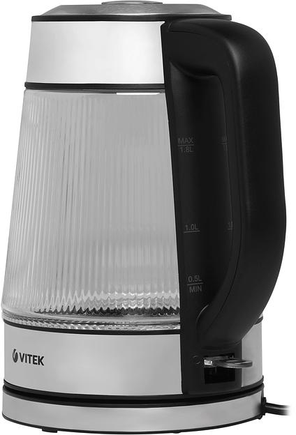 Чайник электрический Vitek VT-7017 1.8л. 2200Вт прозрачный корпус: стекло фото 3