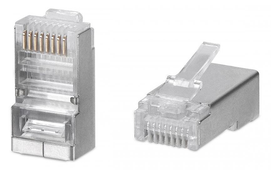 WRline Коннектор RJ-45 под витую пару, категория 5e, экранированный, универсальный (100 шт в упак) фото 1