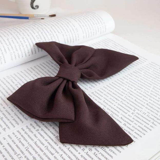 Заколка для волос Casanda Hey «Бантик» шоколадный, опт фото 2