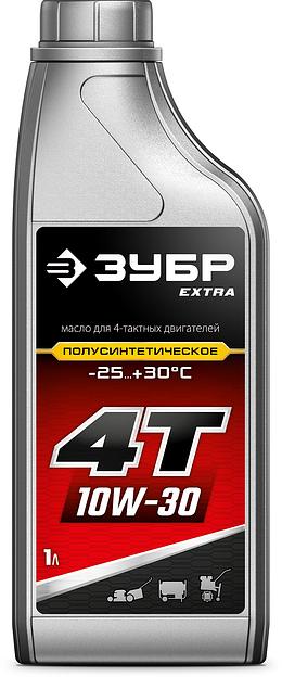 ЗУБР 4Т-10W30, 1 л, полусинтетическое масло для 4-тактных двигателей, EXTRA (70614-1) фото 3