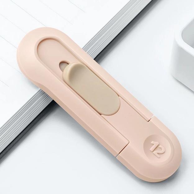 Нож канцелярский Deli ENS065-PK ENS065 шир.лез.12мм пластик розовый фото 3